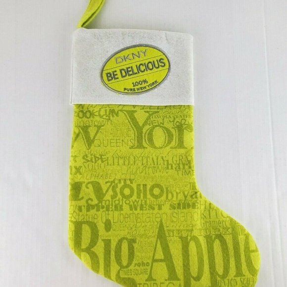 DKNY Be Delicious Perfume 17" Felt  Stocking Xmas - Picture 2 of 5